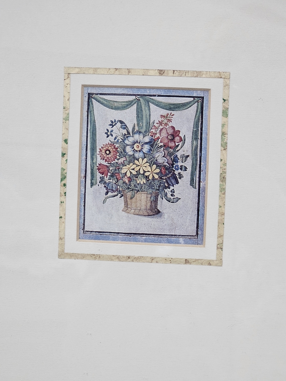 Gold and Cream Framed Floral Print - Picture 2 of 5